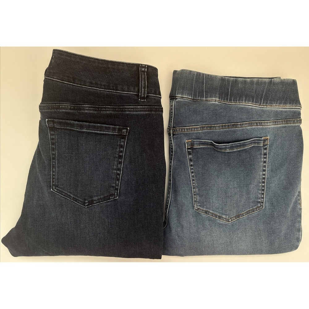 Lot of 2 Lane Bryant Women's Denim Jeans Pair Flex Waistband High Rise Sz 18